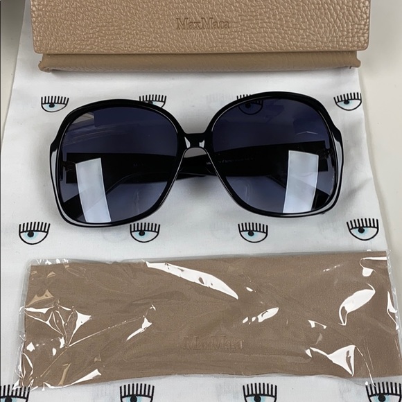 MaxMara 60MM Black RoseGoldHardware Sunglasses New main image 7